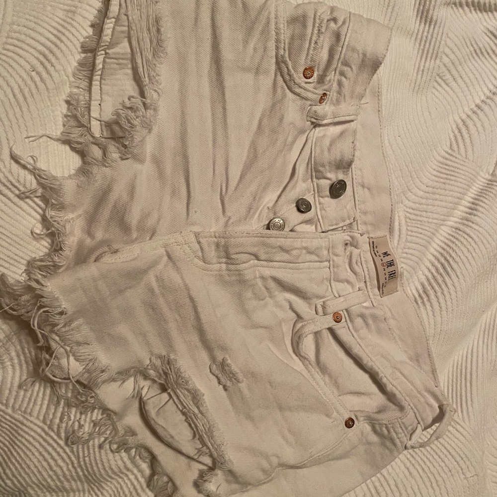 Free people good vibrations jean shorts